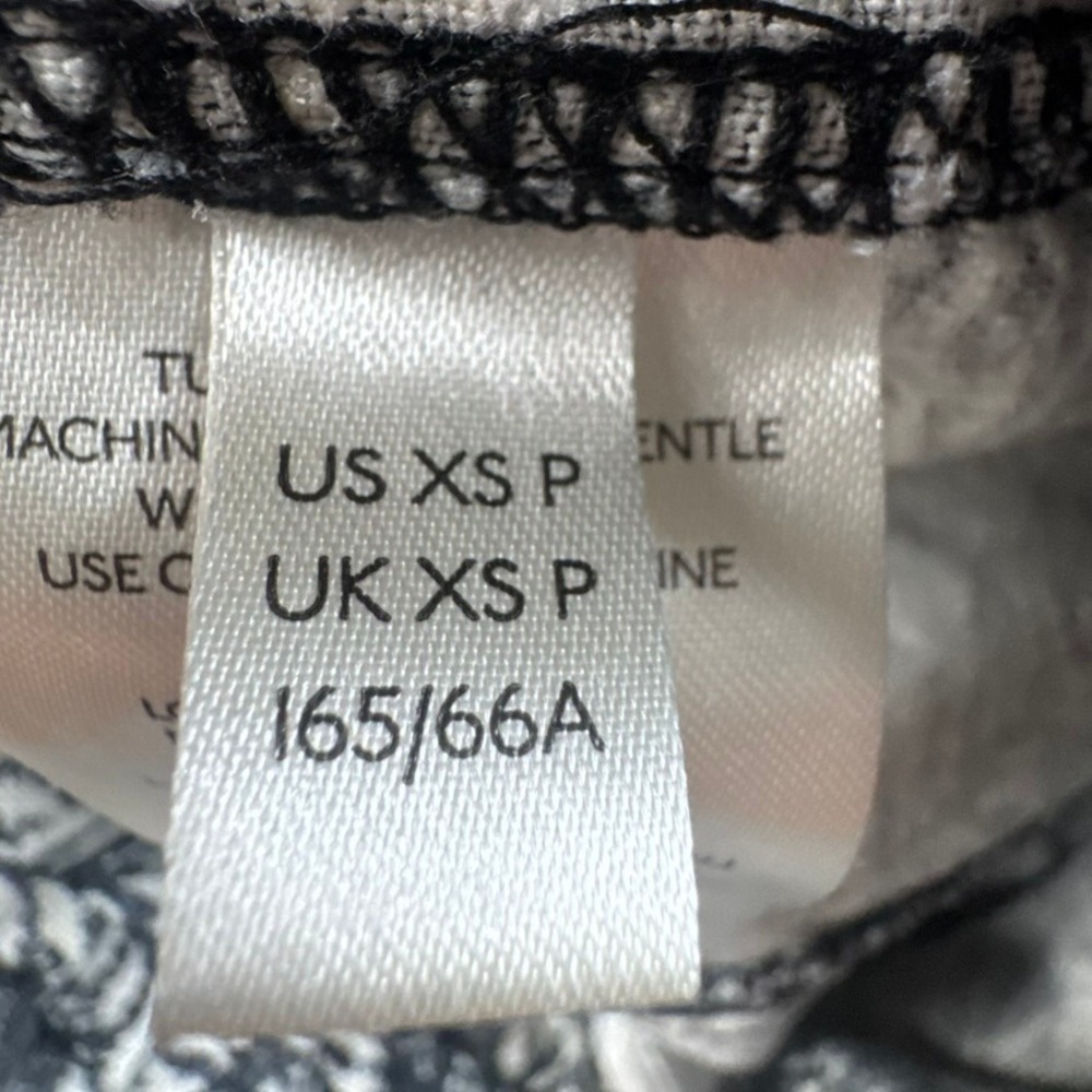 Anthropologie Rhys Utility Jogger Pants Women XSP Black White Linen Blend Floral - Picture 4 of 8